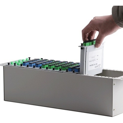 1x2 1x4 1x8 16 Schlitze Glasfaser-PLC LGX Splitter Chassis für 3U 19 &quot;Rack Mount