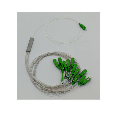 1x8 Glasfasersplitter in Edelstahlrohrverschluss für Betriebswellenlänge 1260-1650 nm