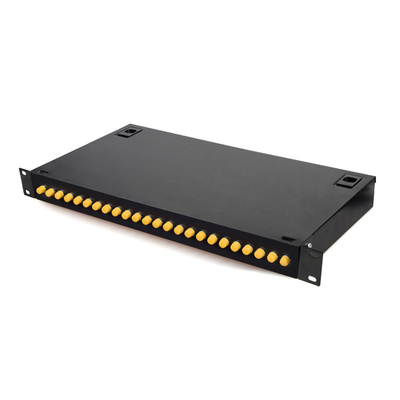 Kaltgewalzte Platte 24 Ports ST UPC Corning Glasfaser ZTE FTTH Patch Panel für Netzwerk