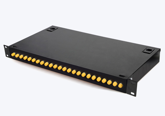 Kaltgewalzte Platte 24 Ports ST UPC Corning Glasfaser ZTE FTTH Patch Panel für Netzwerk