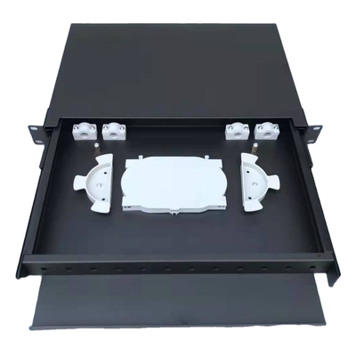 Kaltgewalzte Platte 1U 24 Port SC SX FTTH Glasfaser Patch Panel für 19 Zoll Rock Mount