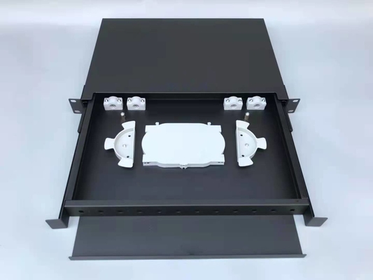Kaltgewalzte Platte 1U 24 Port SC SX FTTH Glasfaser Patch Panel für 19 Zoll Rock Mount