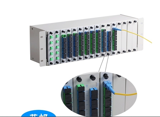 1x2 1x4 1x8 16 Schlitze Glasfaser-PLC LGX Splitter Chassis für 3U 19 &quot;Rack Mount