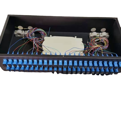 PLC-Splitter 1U 19&quot; 24 Port SC/APC 1 24 Glasfasersplitter für drahtlose LAN-Netzwerke