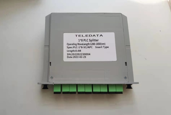 Fasertyp G657A 1x8 SC APC PLC Cassette Glasfaserspalter für die Signalübertragung
