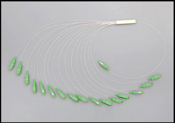 1x8 Glasfasersplitter in Edelstahlrohrverschluss für Betriebswellenlänge 1260-1650 nm
