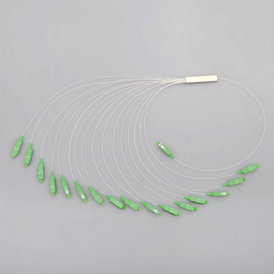1x8 Glasfasersplitter in Edelstahlrohrverschluss für Betriebswellenlänge 1260-1650 nm