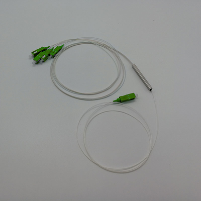 Telekommunikation PLC Splitter 1 2 Mini-Differenzfaser-Optische Faser Stahlrohr-Anschluss